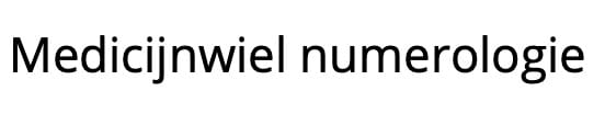 Medicijnwiel numerologie